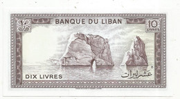 JC, Billet , LIBAN, Banque Du Liban, Dix ,10 Livres ,UNC,  2 Scans - Libanon