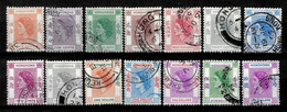 Hong Kong 1954  QEII 1954/62 SG178/91 Set Of 14  Fine Used - Oblitérés