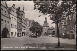 D-92637 Weiden - Unterer Markt Mit Unterem Tor - Straßenamsicht - Cars - VW Käfer - VW Bus (1958 Gel.) - Weiden I. D. Oberpfalz