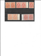 1915 Warszawa Stamps Fis 2,  4 Pairs & 1 Single Mint * Shades - Ungebraucht
