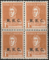 Argentina 1924 Sc OD337  Official Block MNH** - Service