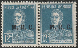 Argentina 1924 Sc OD342  Official Pair MNH** - Dienstmarken