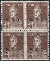 Argentina 1924 Sc OD338  Official Block MNH** - Service