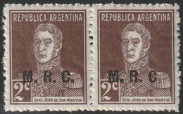 Argentina 1924 Sc OD338  Official Pair MNH** - Dienstzegels