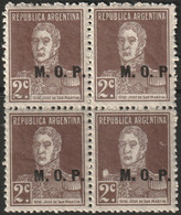 Argentina 1923 Sc OD292  Official Block MNH** - Oficiales