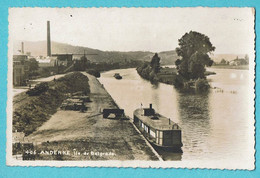 * Andenne (Namur - La Wallonie) * (Editions Photograph. Mosa, Nr 406) Ile De Belgrado, Bateau, Canal Quai, Train Péniche - Andenne