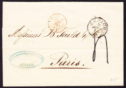 1861 Faltbrief Aus Zürich Nach Paris. - ...-1845 Prephilately