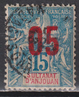 Timbre Oblitéré Du Sultanat D' Anjouan De 1912 N°22 - Neufs
