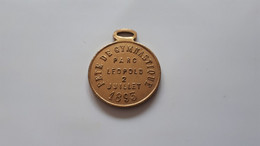 BELGIQUE LEOPOLD II MEDAILLE FETE DE LA GYMNASTIQUE PARC LEOPOLD 2 JUILLET 1893 34/28MM 7GR - Monarchia / Nobiltà