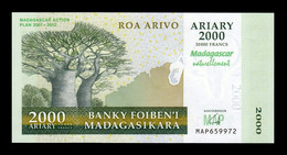 Madagascar 2000 Ariary Commemorative 2007 (2012) Pick 93 Sc Unc - Madagascar