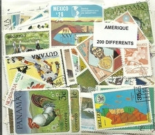 Lot De 200 Timbres Des Ameriques - Vrac (max 999 Timbres)