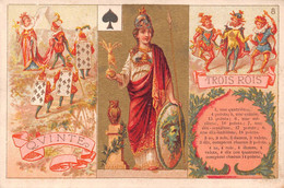 ¤¤   -   Lot De 2 Chromos  -  Jeux De Cartes à Jouer   -  Roi Et Reine De Pique    -   ¤¤ - Cartes à Jouer