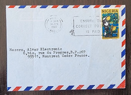 NIGERIA Poissons, Poisson, Fish, Peces (Argungu Fishing Festival) Yvert N° 293 Sur Lettre Vers  FRANCE CAD 1983 - Vissen