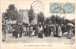 MARCHES - CORBEIL - Place Du Marché - BF PARIS- Carte Postale Ancienne - Markets