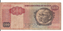 ANGOLA 500 KWANZAS 1984 VF P 120 A - Angola