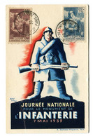RC 24667 FRANCE CARTE MAXIMUM 1939 JOURNÉE DE L'INFANTERIE ( VOIR DESCRIPTION ) - 1930-1939