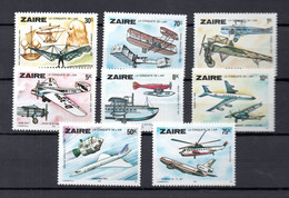 Zaire 1978 Set Aviation/Airplanes Stamps (Michel 580/87) Nice MNH - Nuevos