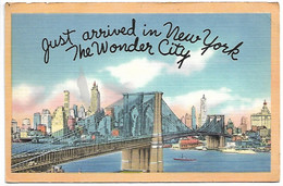 L120D1181 - Just Arrived In New York, The Wonder City - Brooklyn Bridge - Brooklyn