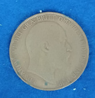 UK HALF PENNY KING EDWARD COIN 1906 - Andere & Zonder Classificatie