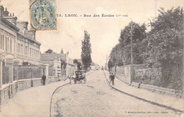 FRANCE - 02 - Laon - Rue Des Ecoles - Editeur : F. Barnaud - Carrosse - Carte Postale Ancienne - Laon