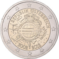 Autriche, 2 Euro, 2012, 10 ANS DE L'EURO, SPL, Bimétallique - Autriche