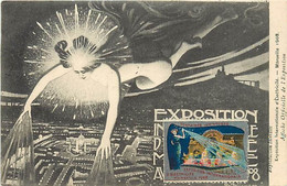 Themes Div-ref PP16-exposition Internationale D Electricité -marseille 1908-vignette- Affiche Officielle De L Exposition - Weltausstellung Elektrizität 1908 U.a.