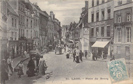 FRANCE - 02 - Laon - Place Du Bourg - Animée - Carrosse - Chevaux - Carte Postale Ancienne - Laon