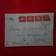 LETTRE HOMECOURT POUR COLMAR 1942 AVEC CENSURE ALLEMANDE - Cartas & Documentos