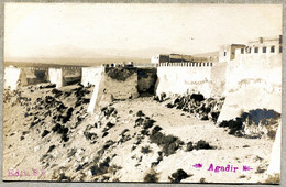 AGADIR - Vue Sur L'extérieur Des Remparts (1913)  Carte--photo E. F. - Agadir