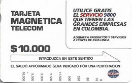 Colombia - Telecom (Tamura) - Service 9800, 10.000$Cp, Used - Kolumbien