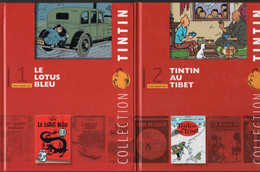 LOT De 4 Livrets De La Collection TINTIN 1/2/3/4 TIBET, LOTUS BLEU, 7 BOULES DE CRISTAL, TEMPLE DU SOLEIL - Loten Van Stripverhalen