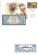Bhoutan Bhutan 1 Ngultrum 1985 UNC - Enveloppe + Timbre " First Day Of Issue " - Bhoutan