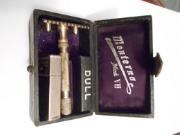 Rasoir "MONTERNA Modèle VII" Avec Une étui à Lames GILLETTE Et Une étui Pour Lames Usagées (DULL)(voir Description) - Lamette Da Barba