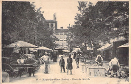 MARCHES - Rive De Gier - Place Du Marché - Carte Postale Ancienne - Marktplaatsen