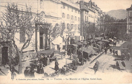 MARCHES - TOULON - Le Marché Et L'église Saint Jean - Marché - Carte Postale Ancienne - Marktplaatsen