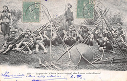 Types De Khas (sauvages) Du LAOS Méridional - Précurseur Voyagé 1905 (voir Les 2 Scans) - Laos