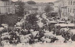 MARCHES - CAZERES - Le Boulevard Un Jour De Foire - Carte Postale Ancienne - Marktplaatsen