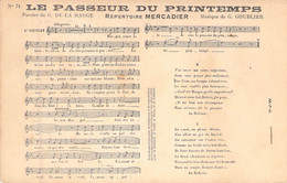 Musique - Le Passeur Du Printemps - Répertoire Mercadier - Carte Postale Ancienne - Música Y Músicos