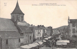 MARCHES - BOURG LASTIC - La Grand'Rue Un Jour De Foire - Carte Postale Ancienne - Markets