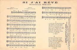 Musique - Chanson - Si J'ai Rêvé - Carte Postale Ancienne - Music And Musicians