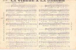 Musique - Chanson - La Vierge A La Créche - Carte Postale Ancienne - Musik Und Musikanten