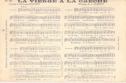 Musique - Chanson - La Vierge A La Créche - Carte Postale Ancienne - Musique Et Musiciens