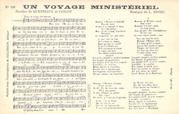 Musique - Chanson - Un Voyage Ministériel - Carte Postale Ancienne - Musik Und Musikanten