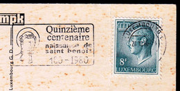 Luxembourg 1980 / Quinzieme Centenaire Naissance De Saint Benoit, Fifteenth Centenary Birth / Machine Stamp - Machines à Affranchir (EMA)