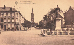 LA LOUVIERE - Boulevard Mairaux Et L'Eglise - Carte Circulé - La Louvière