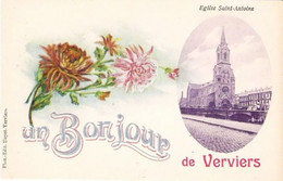 Un Bonjour De VERVIERS - Eglise St-Antoine - N'a Pas Circulé - Verviers