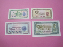 Albania Lot 4 Banknotes 1976 UNC. - Albanie