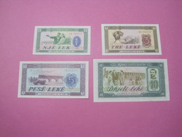 Albania Lot 4 Banknotes 1976 UNC. - Albania