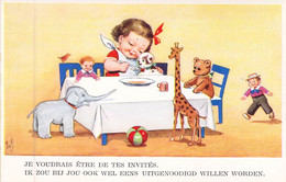 HUMOUR - Enfants - Je Voudrais être De Tes Invités - Carte Postale Ancienne - Humor