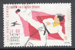 Israel 1991 Single Stamp Celebrating 14th Hapoel Games In Fine Used - Oblitérés (sans Tabs)